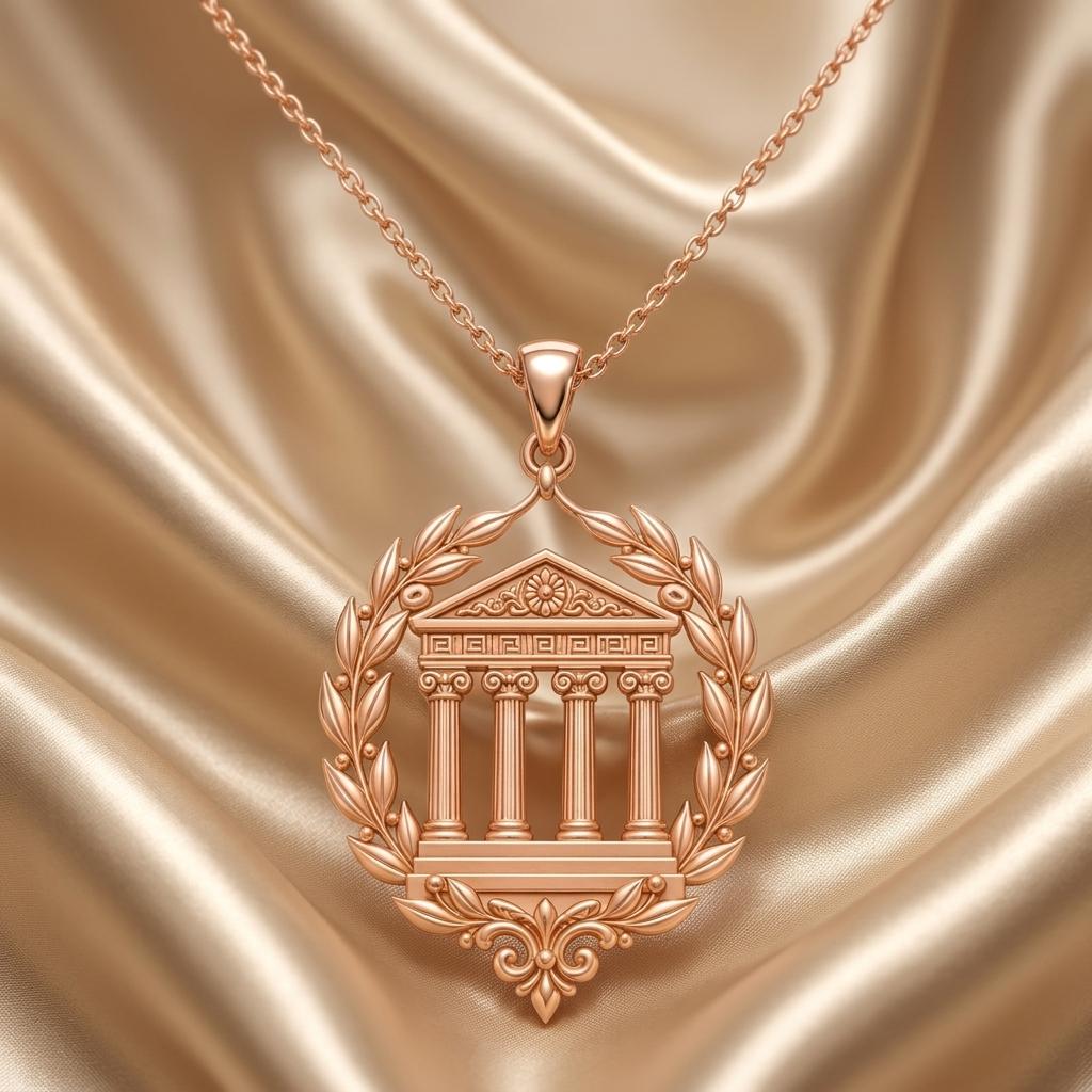 Greek Temple Necklace | 925 Sterling Silver | Ancient Greek Style | Meaningful Keepsake Gift