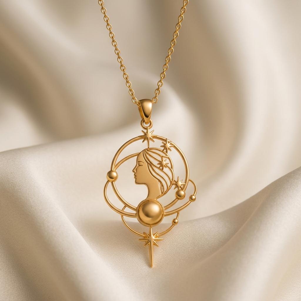 Venus Aura Necklace | Sterling Silver | Celestial Goddess Style | Empowerment Gift for Her