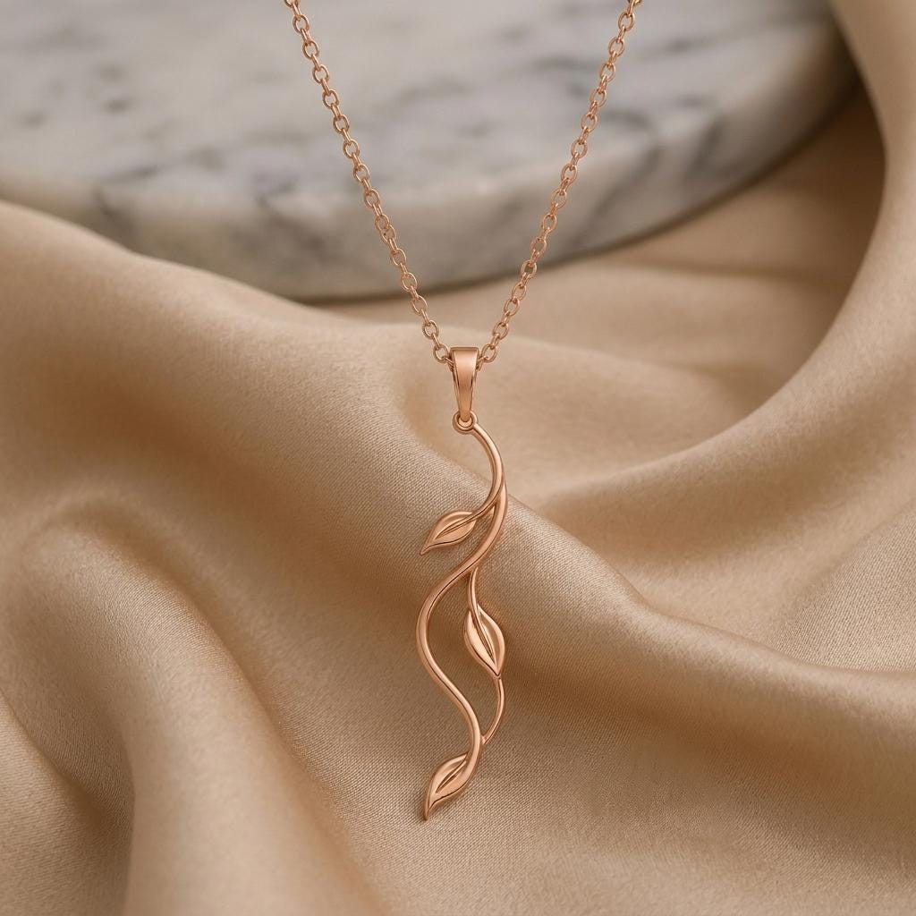 Aurora Vine Necklace | 925 Sterling Silver | Nature Inspired Design | Thoughtful Gift for Her