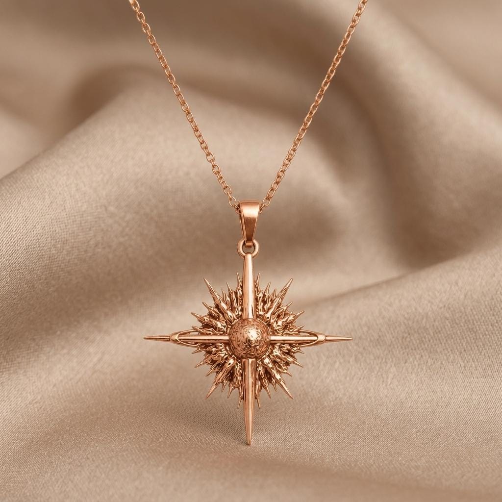 Quasar Pendant | 925 Sterling Silver | Celestial Starburst Design | Meaningful Keepsake Gift