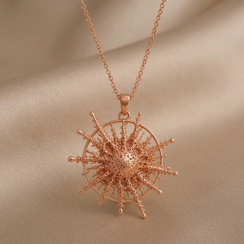 Pollux Star Pendant Necklace | 925 Sterling Silver | Celestial Sunburst Design | Inspirational Gift for Her