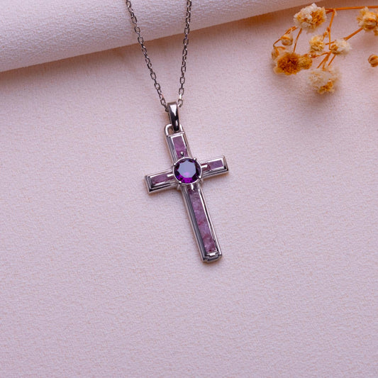 Dainty Amethyst Cross Birthstone Charm: History, Meaning, and Jewelry Symbolism