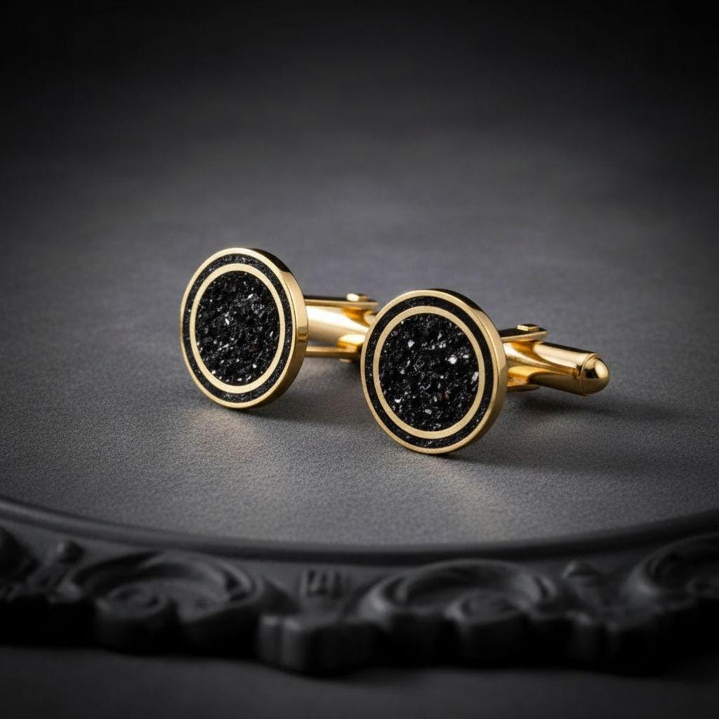 Black Onyx Cufflinks jewelry design featured in the Rimossa meaning guide