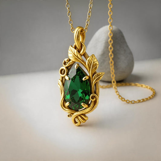 Emerald Teardrop jewelry design featured in the Rimossa meaning guide