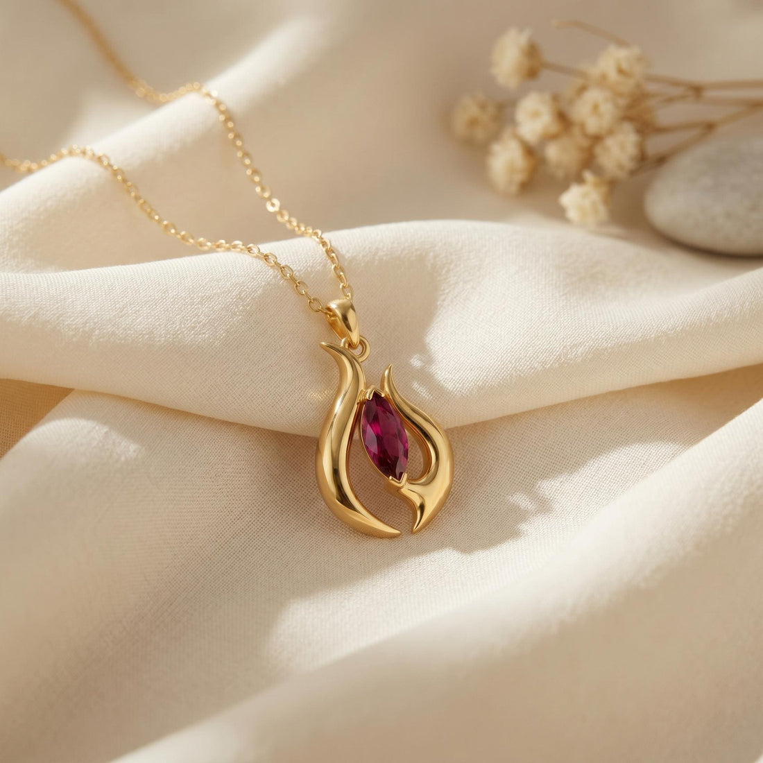 Flame Energy Birthstone jewelry design featured in the Rimossa meaning guide