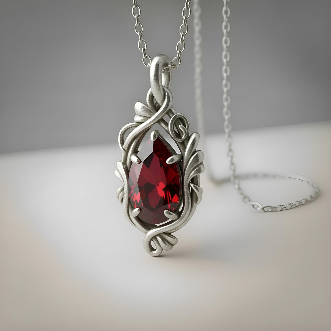 Ruby Teardrop jewelry design featured in the Rimossa meaning guide