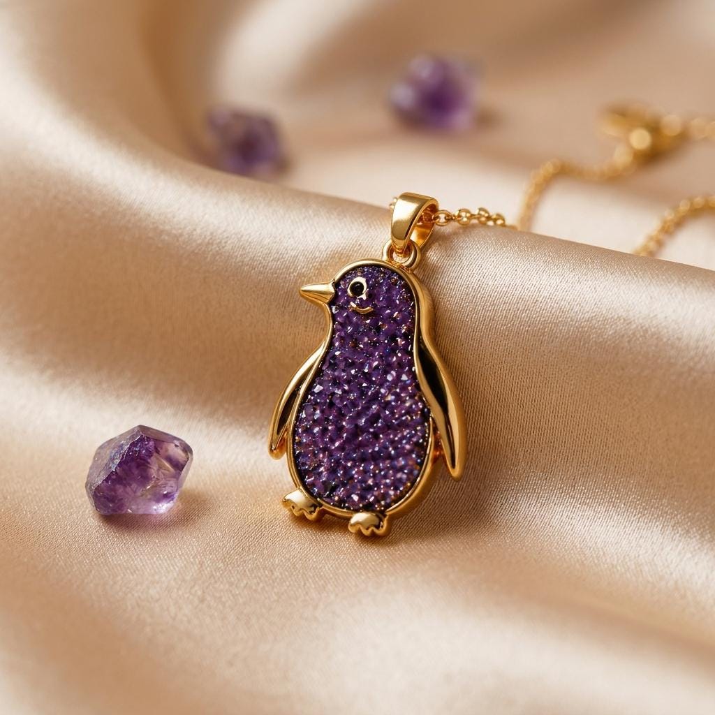 Amethyst Druzy Penguin: History, Meaning, and Jewelry Symbolism
