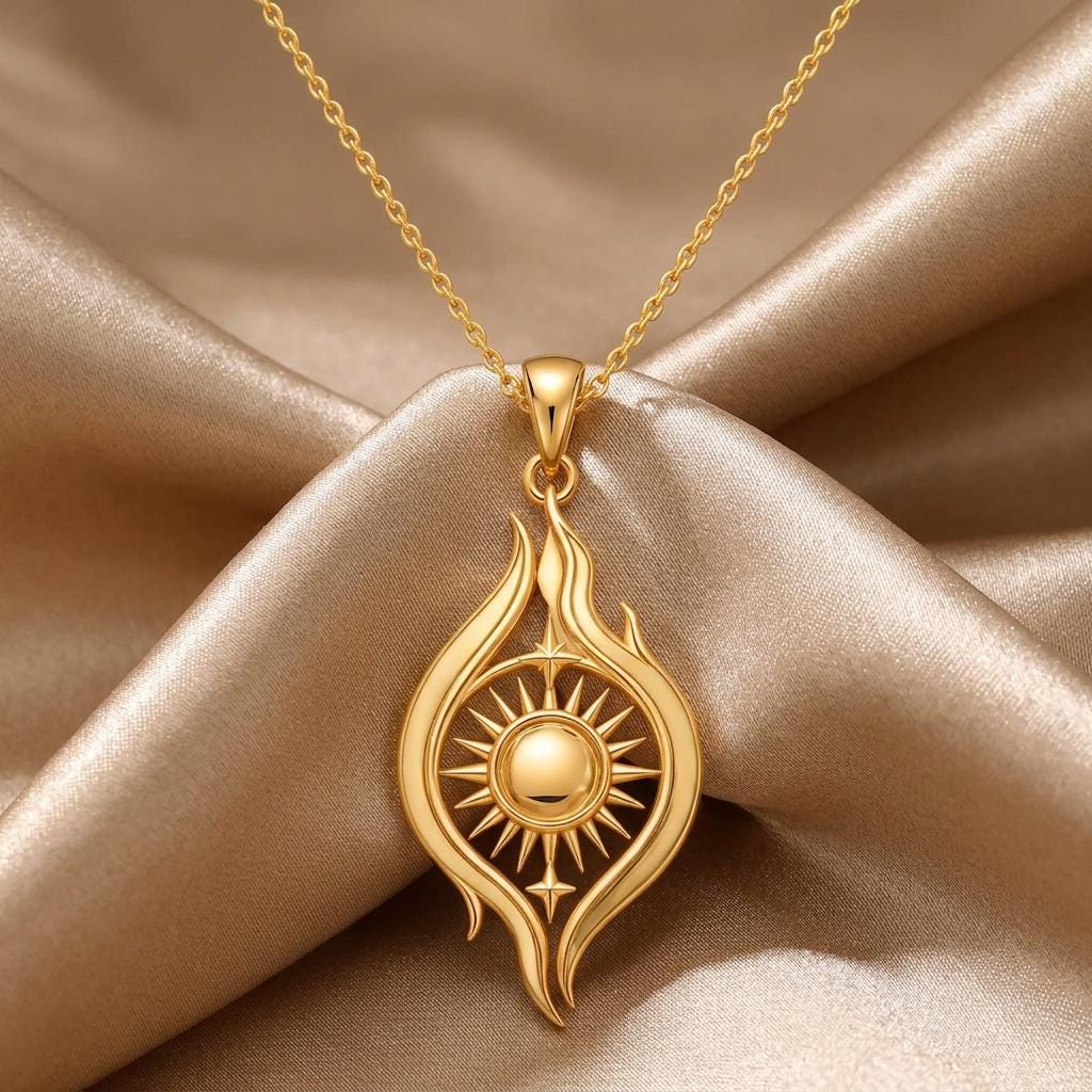 Astral Flame jewelry design featured in the Rimossa meaning guide