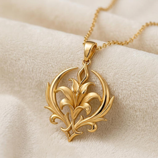 Aurora Lily Crest jewelry design featured in the Rimossa meaning guide