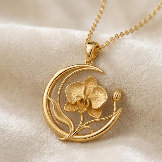 Moon Orchid Veil jewelry design featured in the Rimossa meaning guide