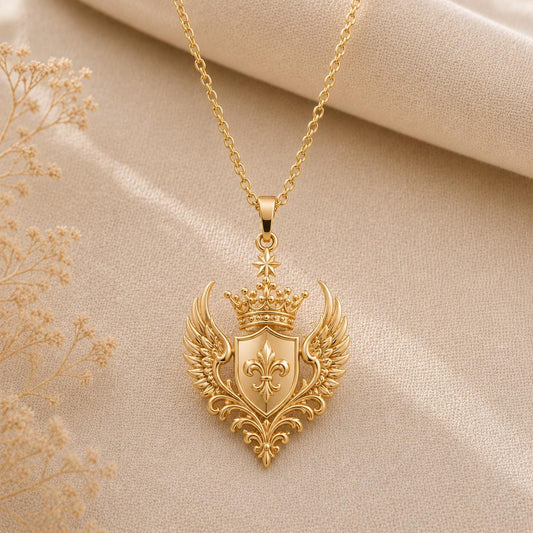 Queen Seraph Crest jewelry design featured in the Rimossa meaning guide