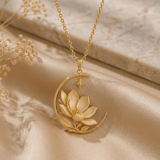 Royal Magnolia Crescent jewelry design featured in the Rimossa meaning guide