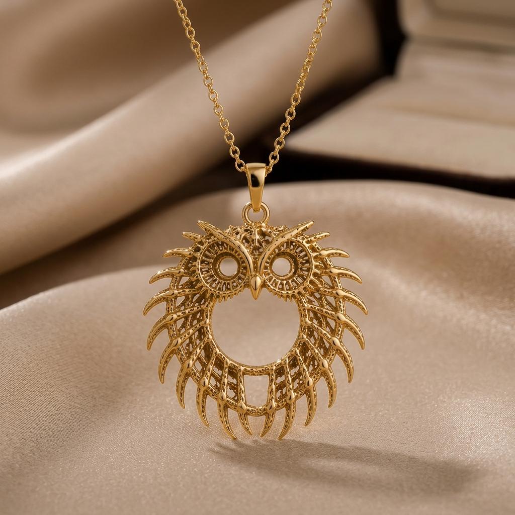 Fossil Owl Halo jewelry design featured in the Rimossa meaning guide