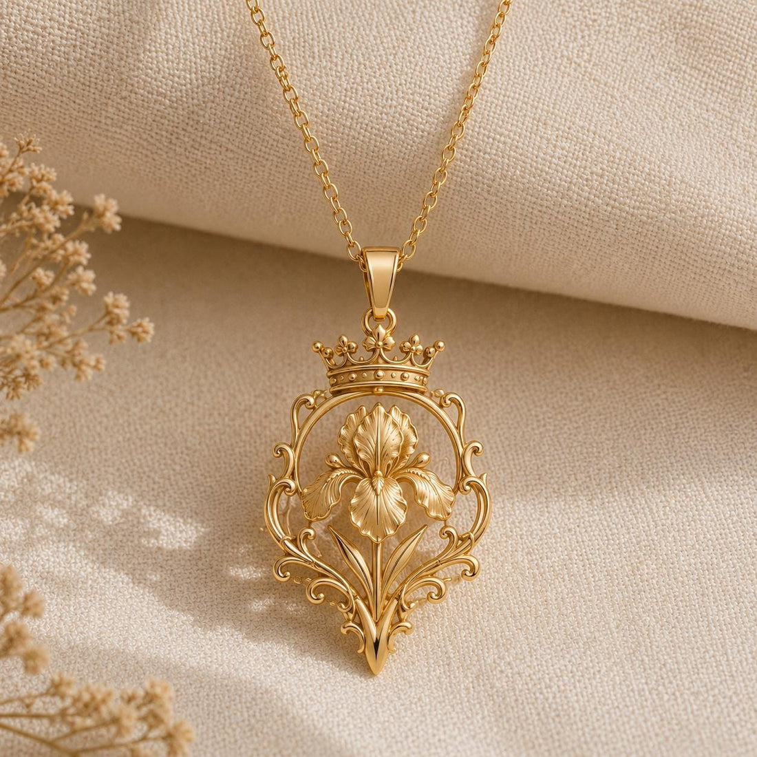 Noble Iris Throne jewelry design featured in the Rimossa meaning guide