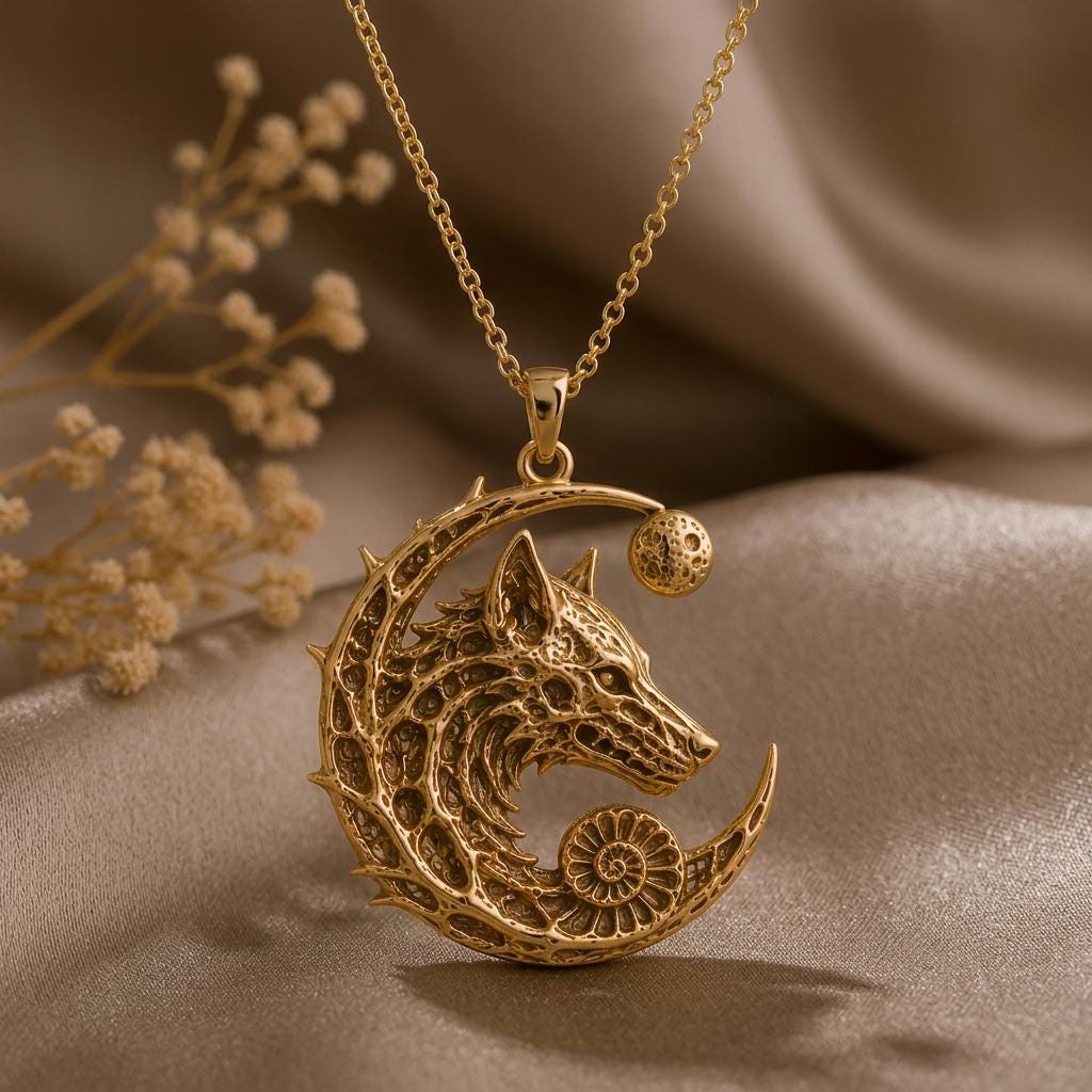 Lunar Wolf Relic jewelry design featured in the Rimossa meaning guide