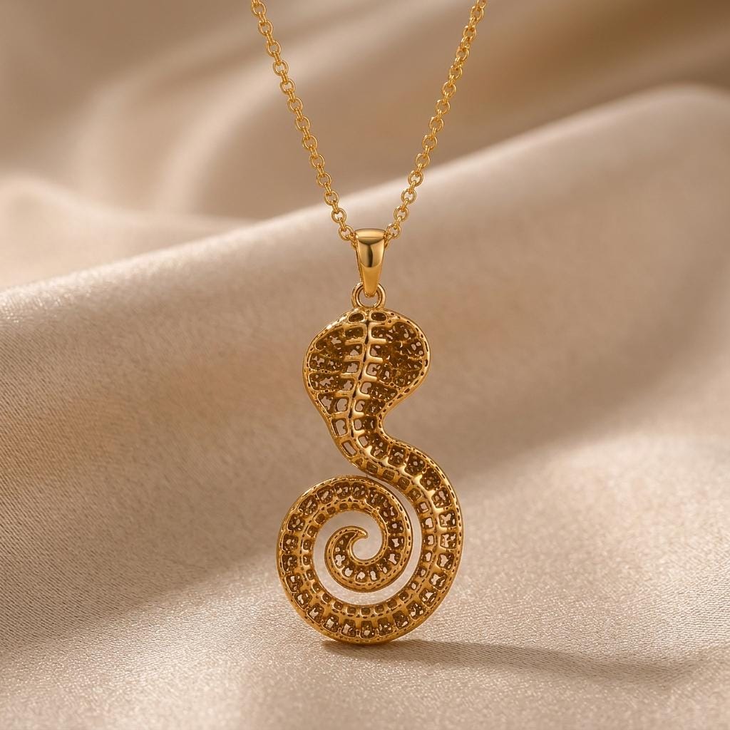 Sacred Cobra Fossil jewelry design featured in the Rimossa meaning guide