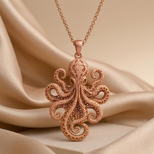 Fossil Octopus jewelry design featured in the Rimossa meaning guide