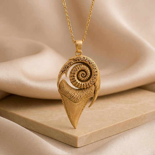 Sacred Shark Fossil jewelry design featured in the Rimossa meaning guide
