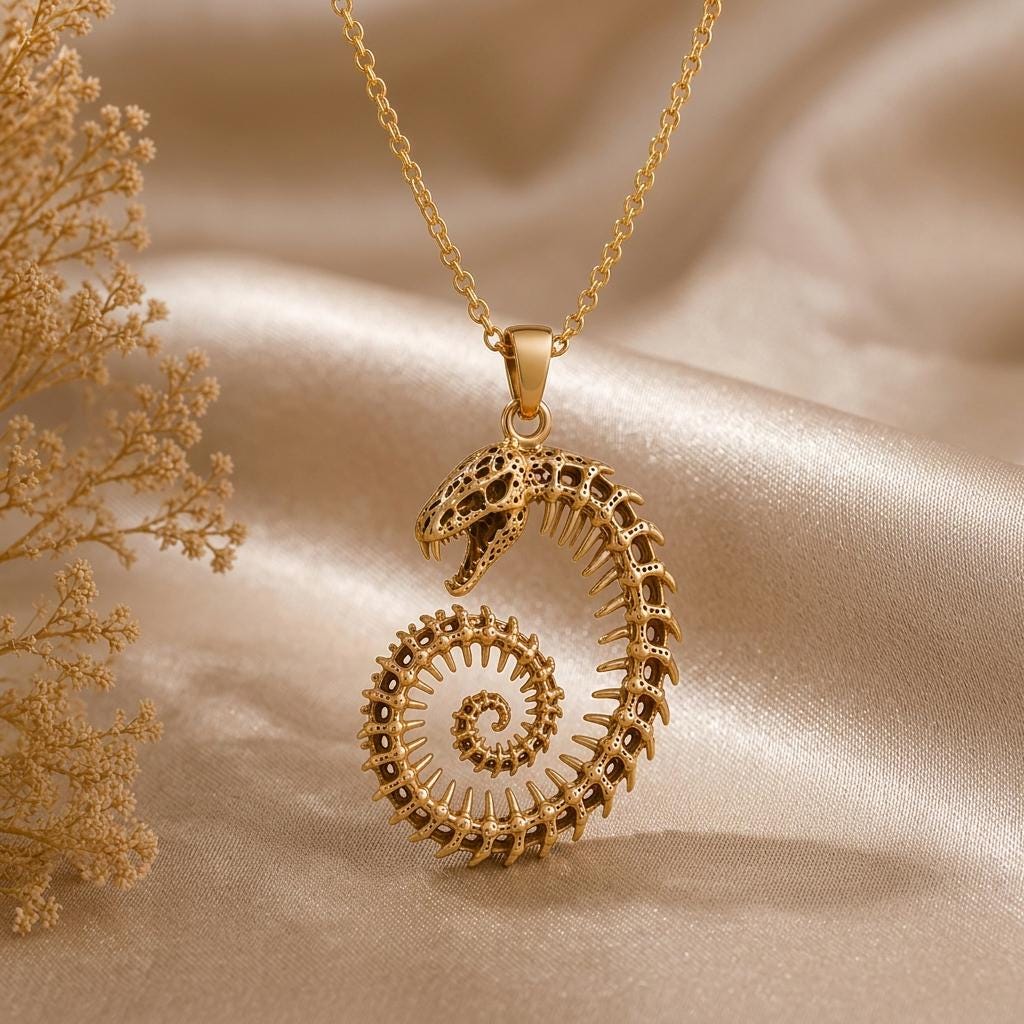 Fossil Cobra Skeleton Halo jewelry design featured in the Rimossa meaning guide