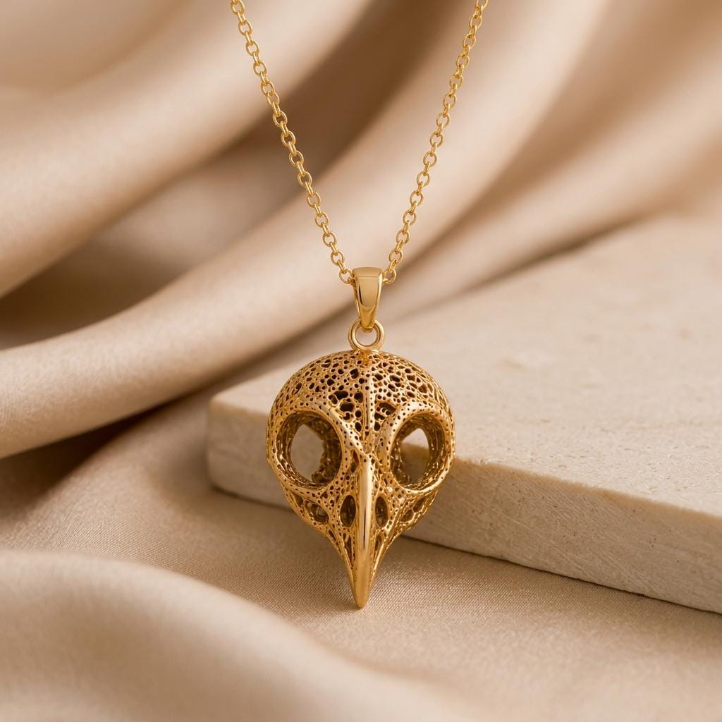 Ancient Owl Skull jewelry design featured in the Rimossa meaning guide