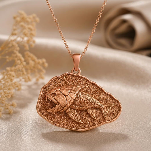 Dunkleosteus Fossil jewelry design featured in the Rimossa meaning guide