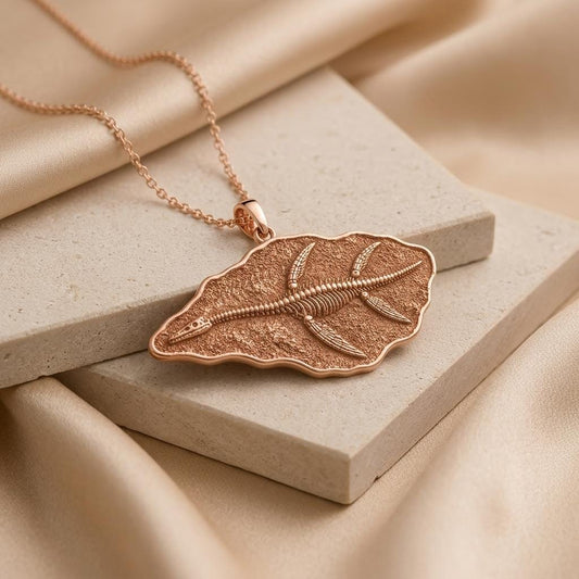 Elasmosaurus Fossil jewelry design featured in the Rimossa meaning guide