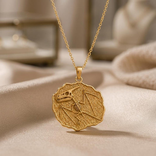 Dimorphodon Fossil jewelry design featured in the Rimossa meaning guide