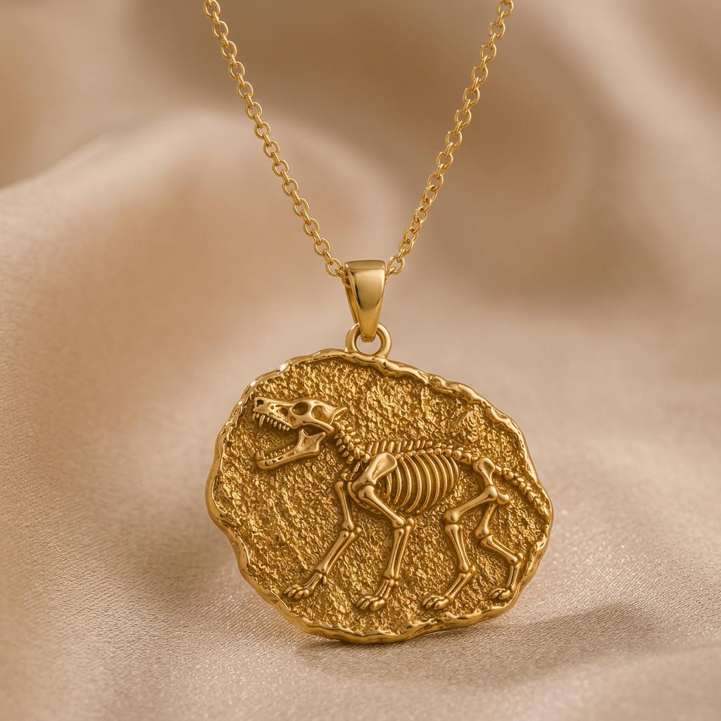 Dire Wolf Fossil jewelry design featured in the Rimossa meaning guide