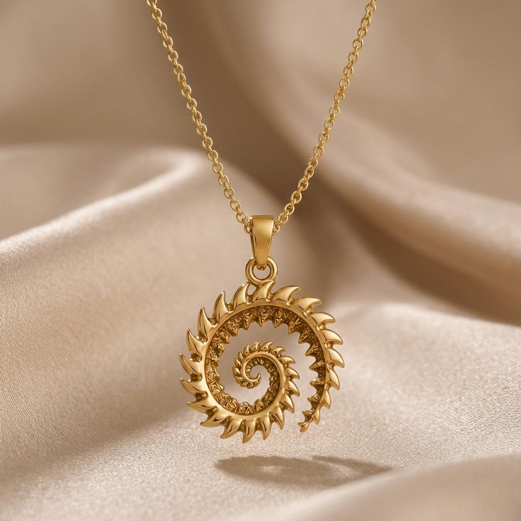 Helicoprion Spiral Tooth jewelry design featured in the Rimossa meaning guide