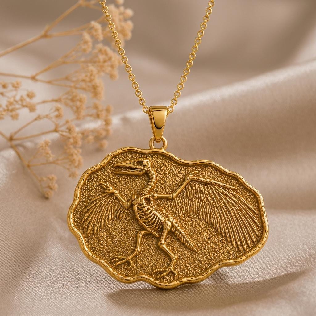Argentavis Fossil jewelry design featured in the Rimossa meaning guide