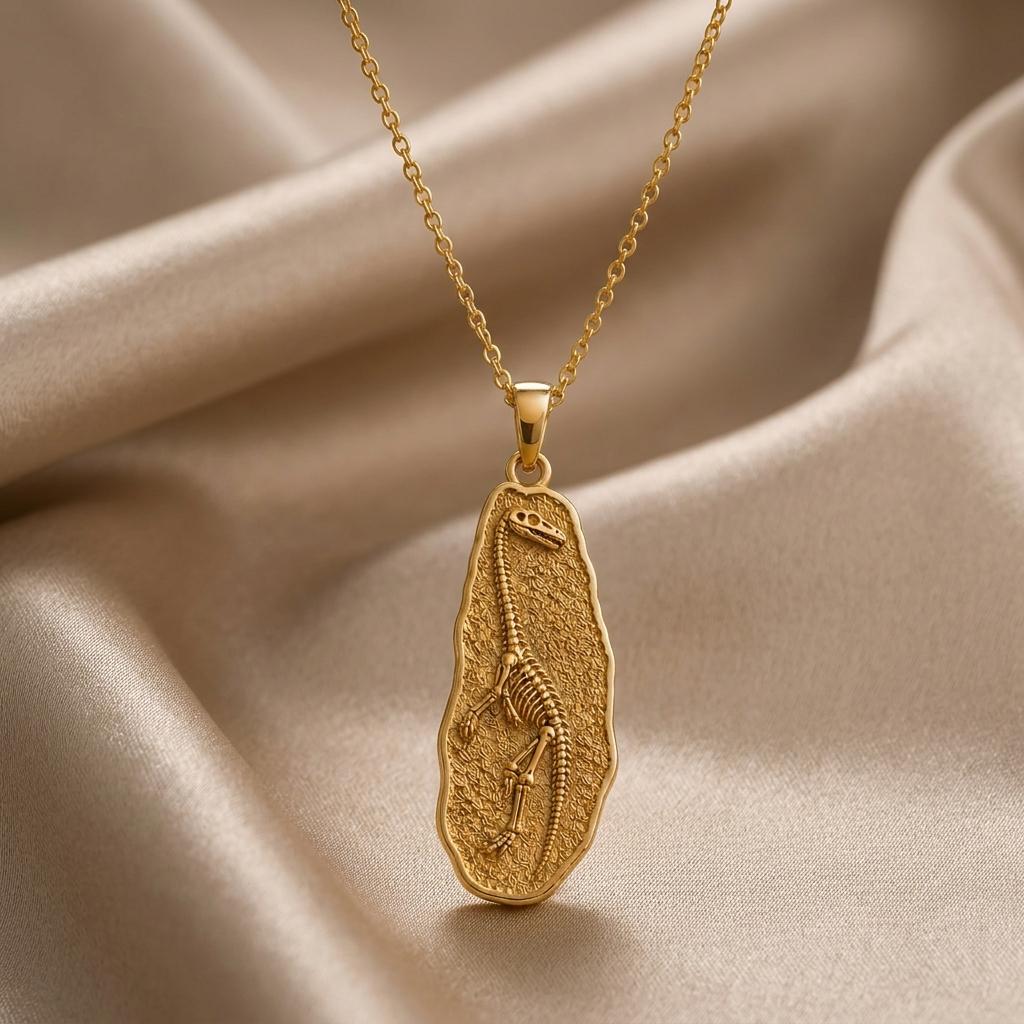 Tanystropheus Fossil jewelry design featured in the Rimossa meaning guide