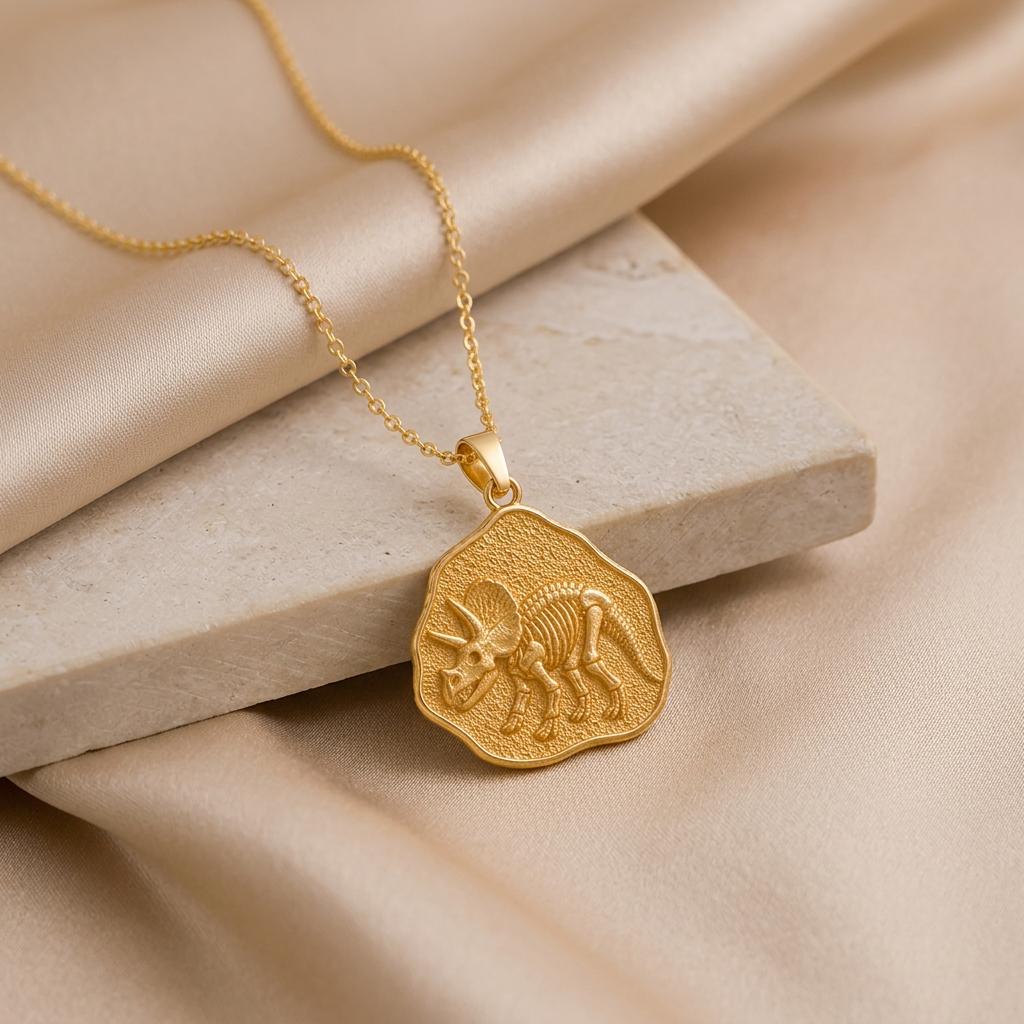 Triceratops Fossil jewelry design featured in the Rimossa meaning guide