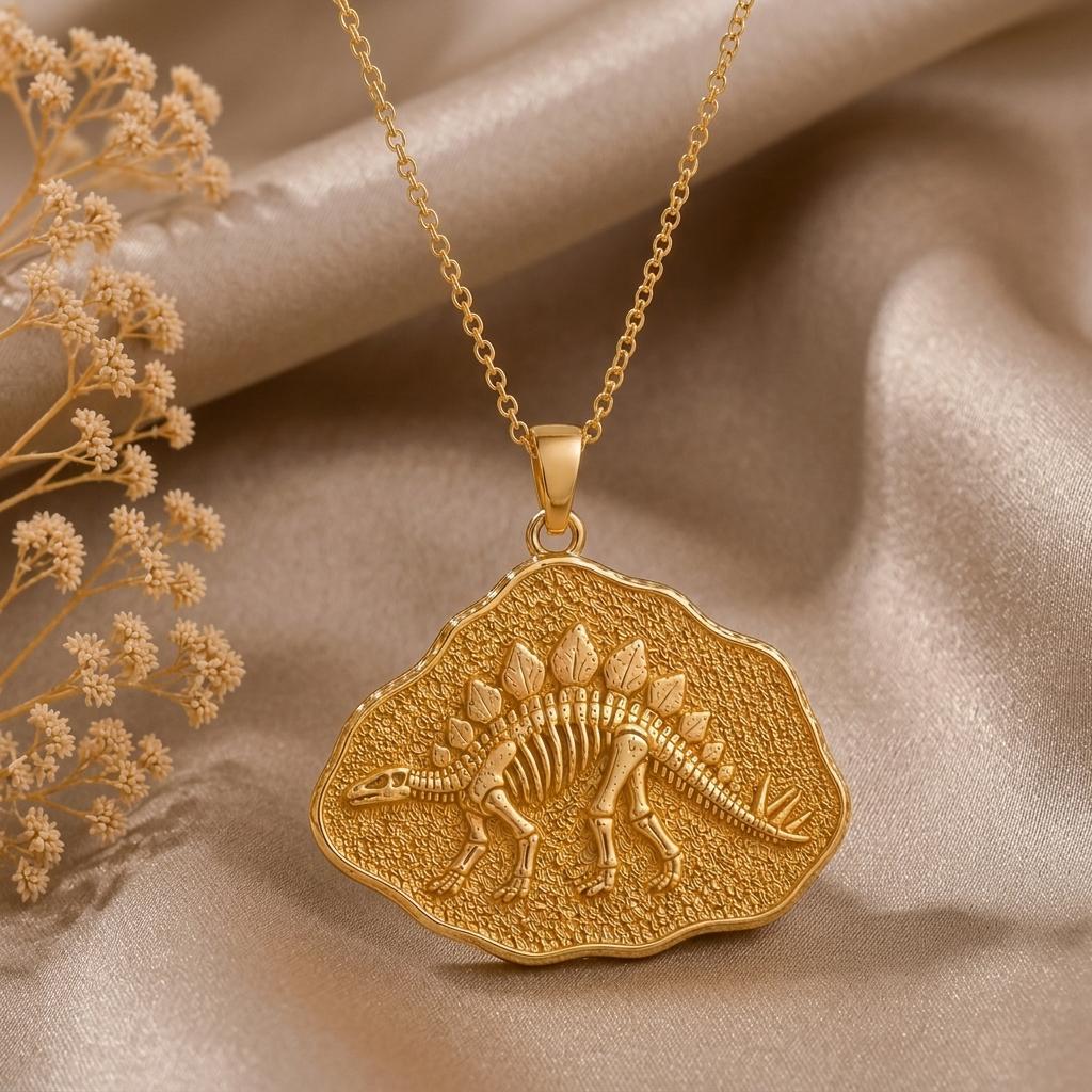 Stegosaurus Fossil jewelry design featured in the Rimossa meaning guide
