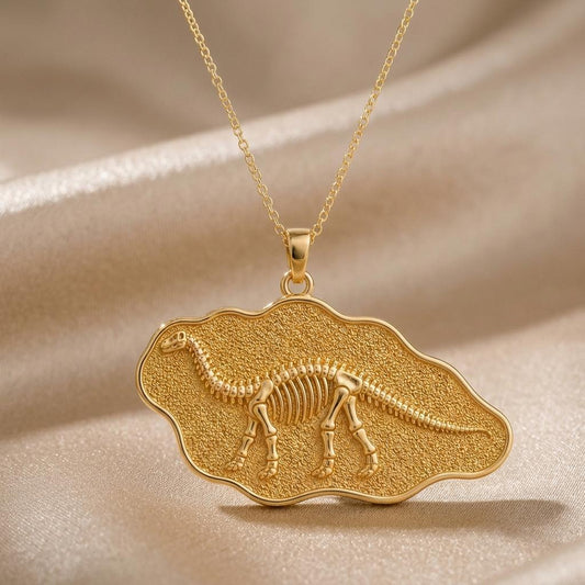 Diplodocus Fossil jewelry design featured in the Rimossa meaning guide