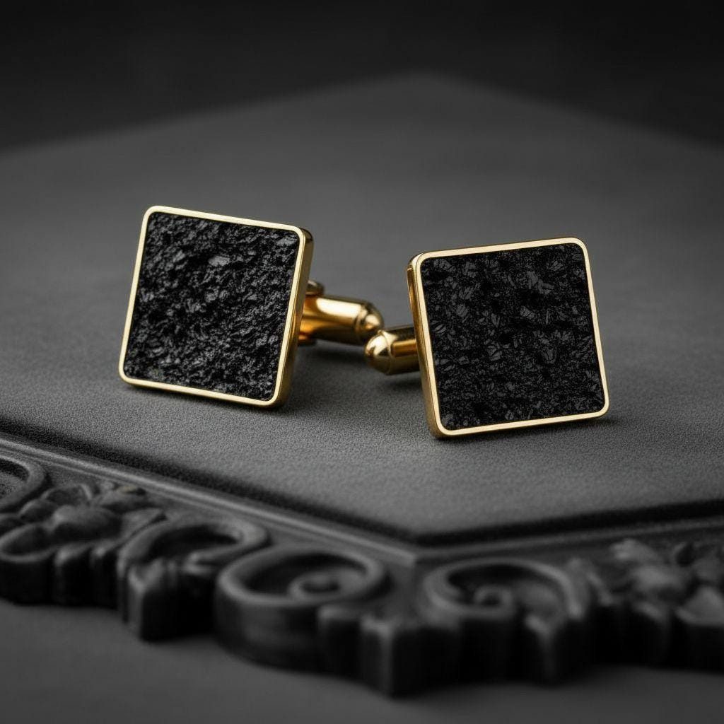 Cufflinks Collection featuring handcrafted sterling silver and gold cufflinks designed for formal wear, weddings, and special occasions.