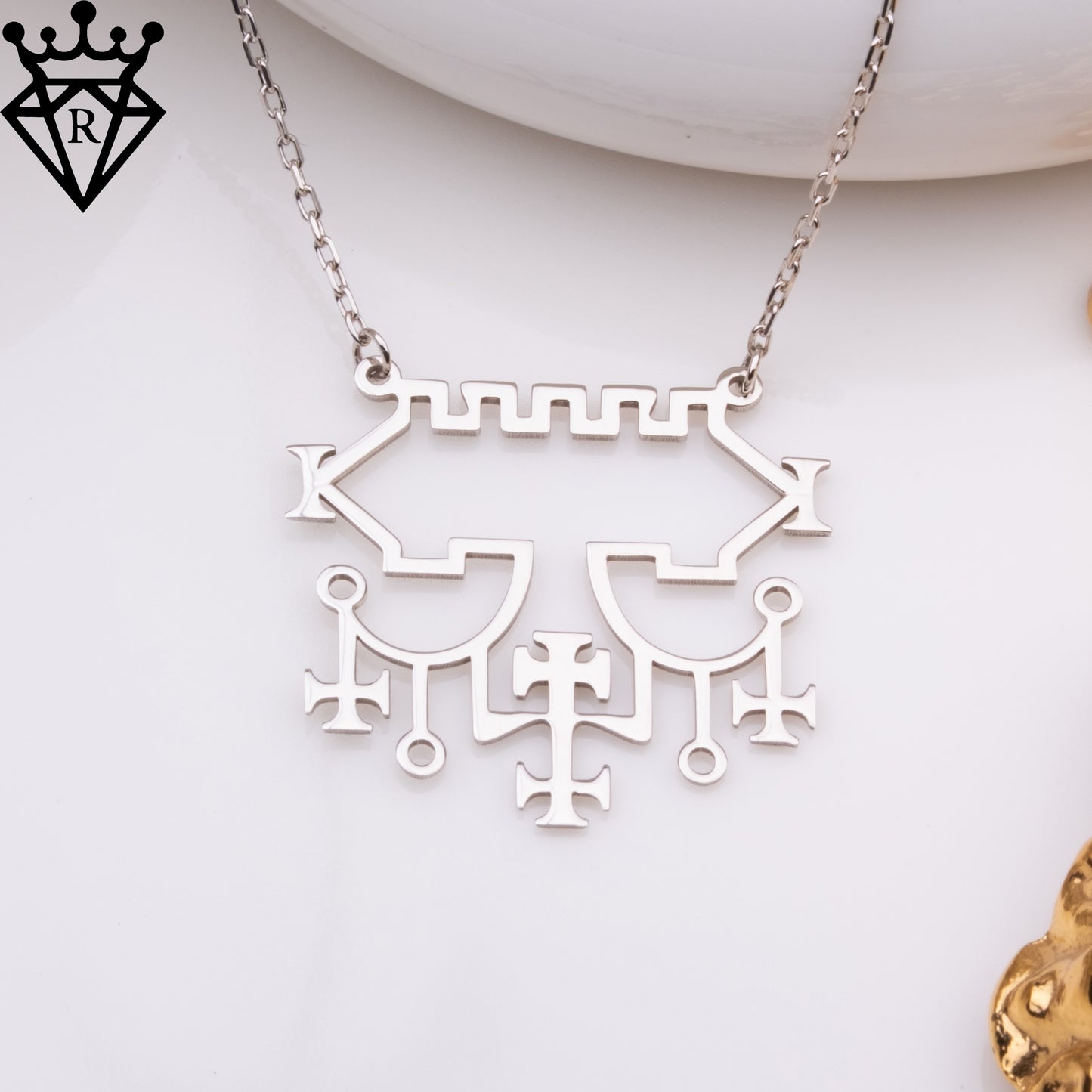 Belial Sigil Kolye – 925 Ayar Gümüş Okült Sembolü Gotik Tılsım Takı