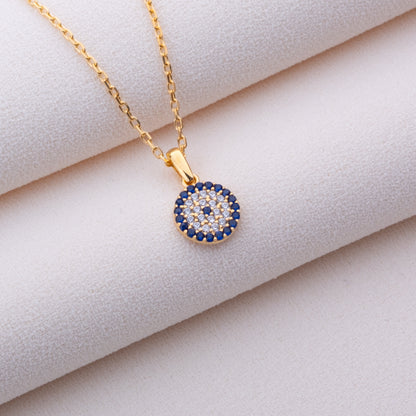 Nazar Kolyesi – 925 Ayar Gümüş, 14K Altın, Gümüş, Rose Gold veya Siyah Kaplama Koruma Tılsımı