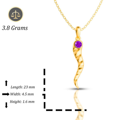 Italian Horn Necklace - Good Luck Charm, Protection Amulet, Italian Jewelry, Evil Eye Pendant, Horn Chain, Gift Ideas,Italian Charm Necklace