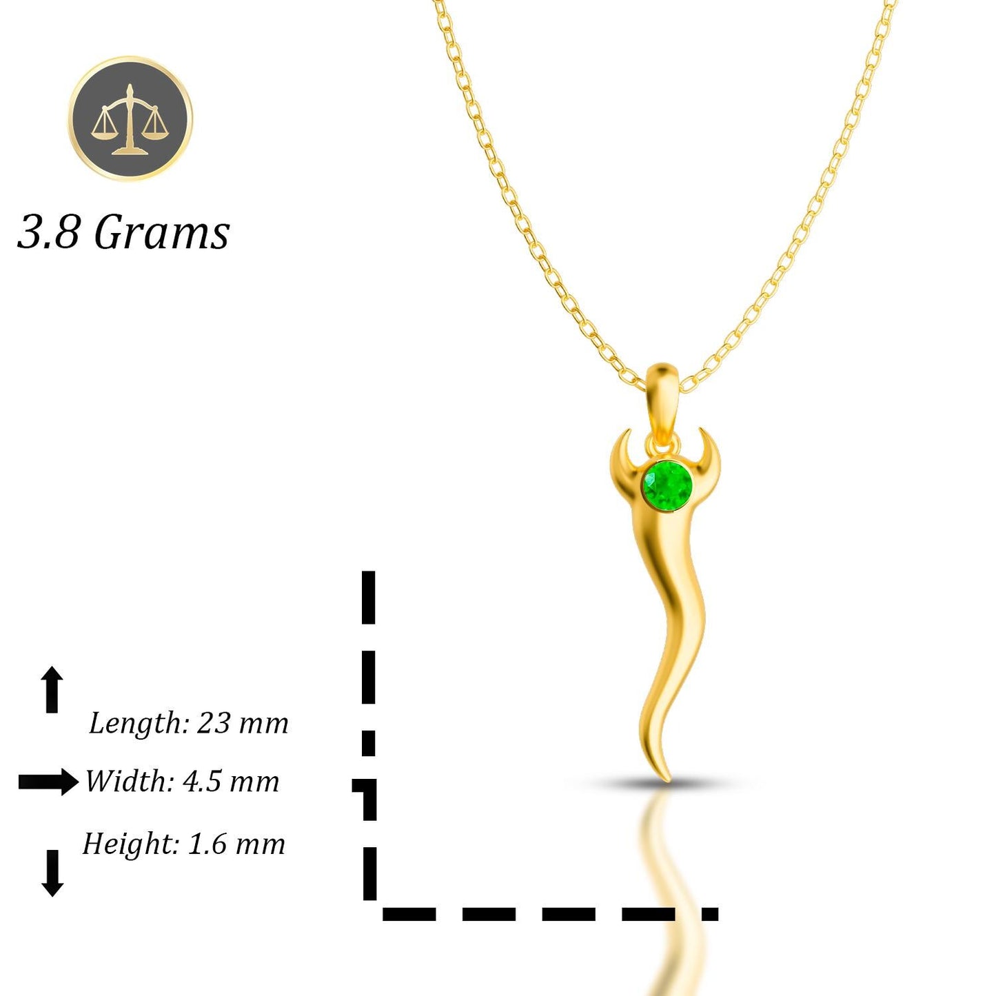 Italian Horn Necklace-Good Luck Charm,Italian Jewelry,Protection Amulet,Evil Eye Pendant, Italian Horn Chain, Gift Ideas,Minimalist Necklace