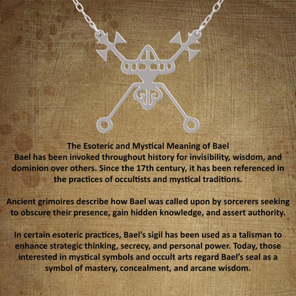 Bael Sigil Necklace, Goetia Sigil Pendant, Beelzebub Demon Sigil, Occult Jewelry, King Solomon Seal, Men's Locket Necklace, Gift for Her