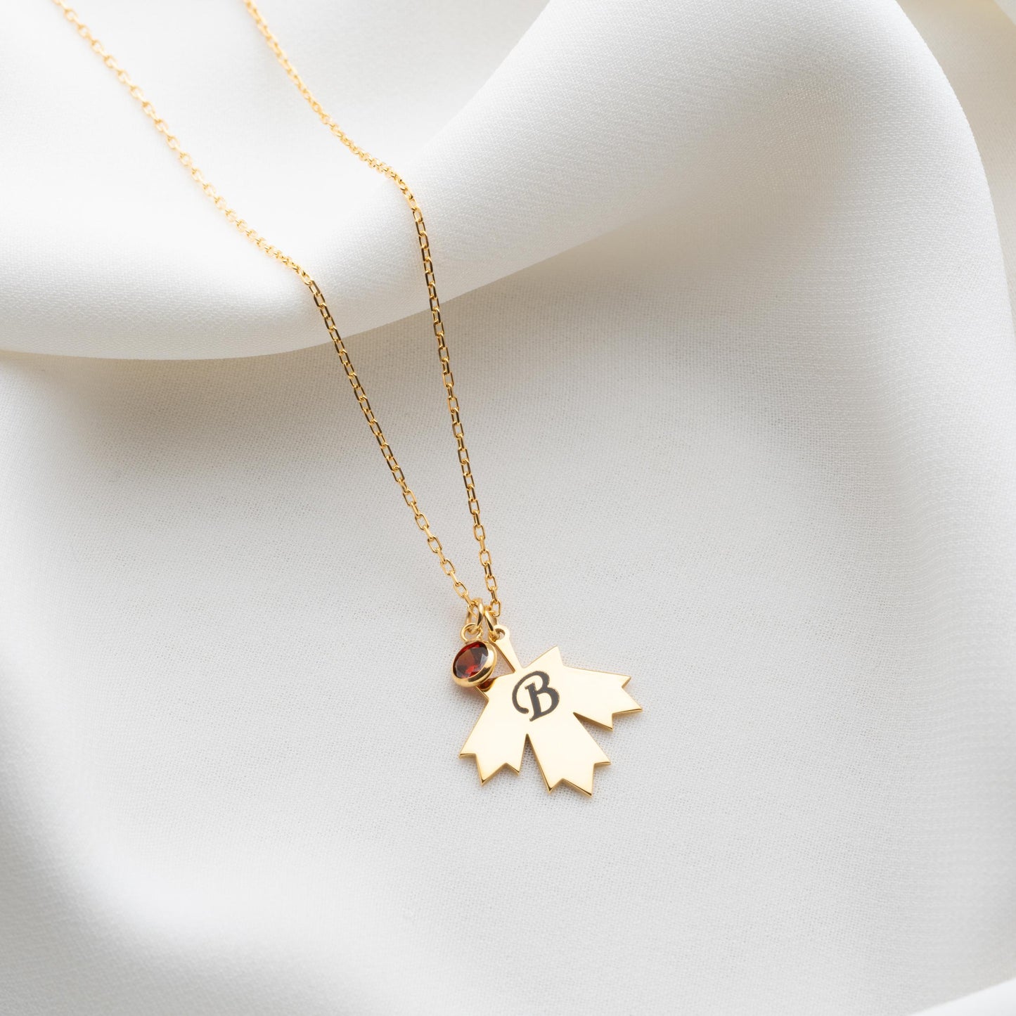 Personalized Letter Leaf Necklace,Gold Silver Initial Charm Pendant,Tiny Minimalist Flower Clover Acorn Necklace,Custom Jewelry Gift for Her