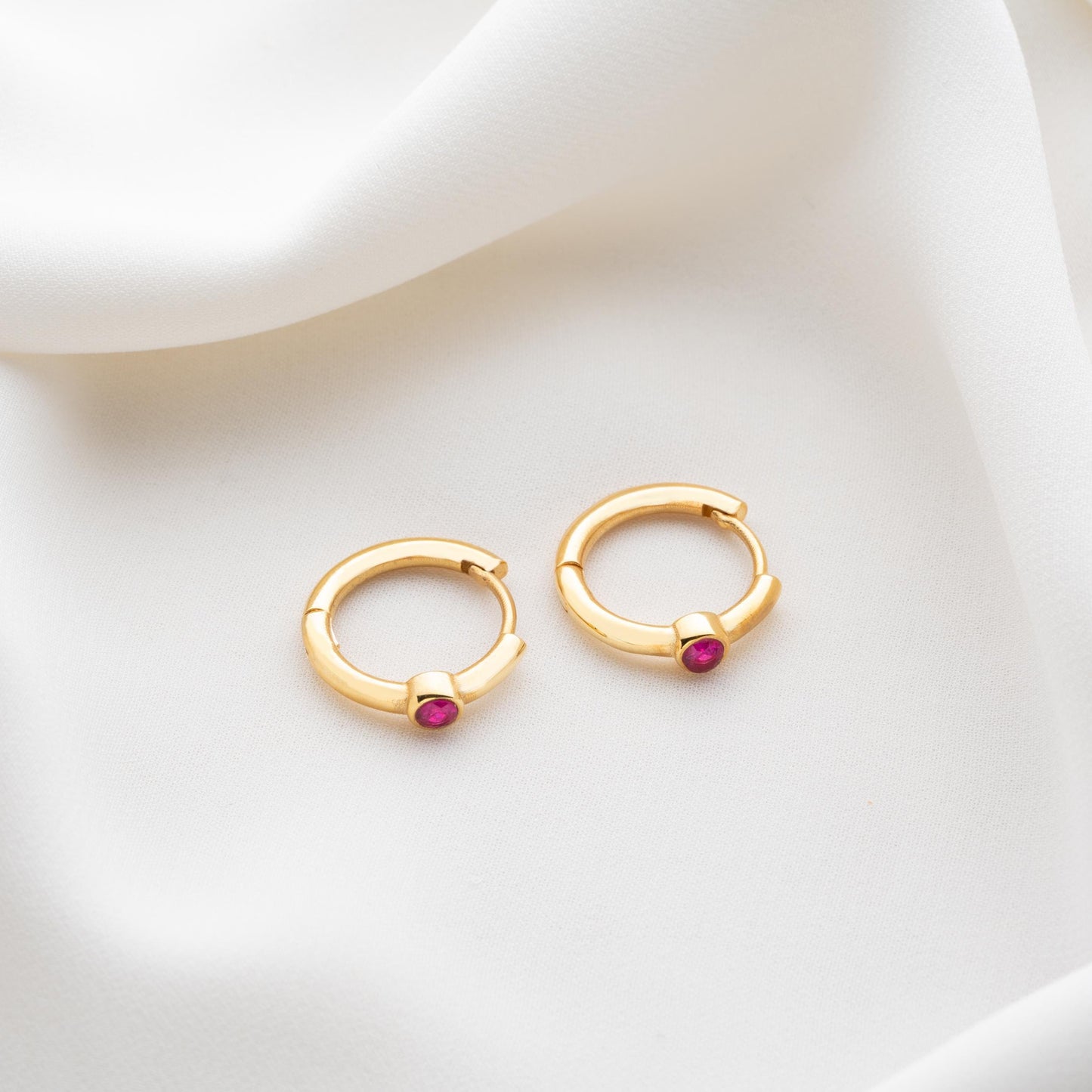 Gold Hoop Earrings, Silver Huggie Hoops, Small Statement Handmade Earrings, Bridal Bridesmaid Jewelry, Best Friend Gift, Gift for Her