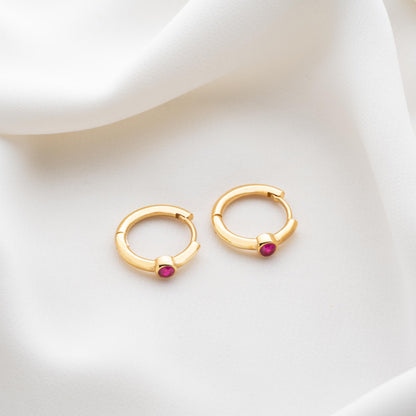 Gold Hoop Earrings, Silver Huggie Hoops, Small Statement Handmade Earrings, Bridal Bridesmaid Jewelry, Best Friend Gift, Gift for Her