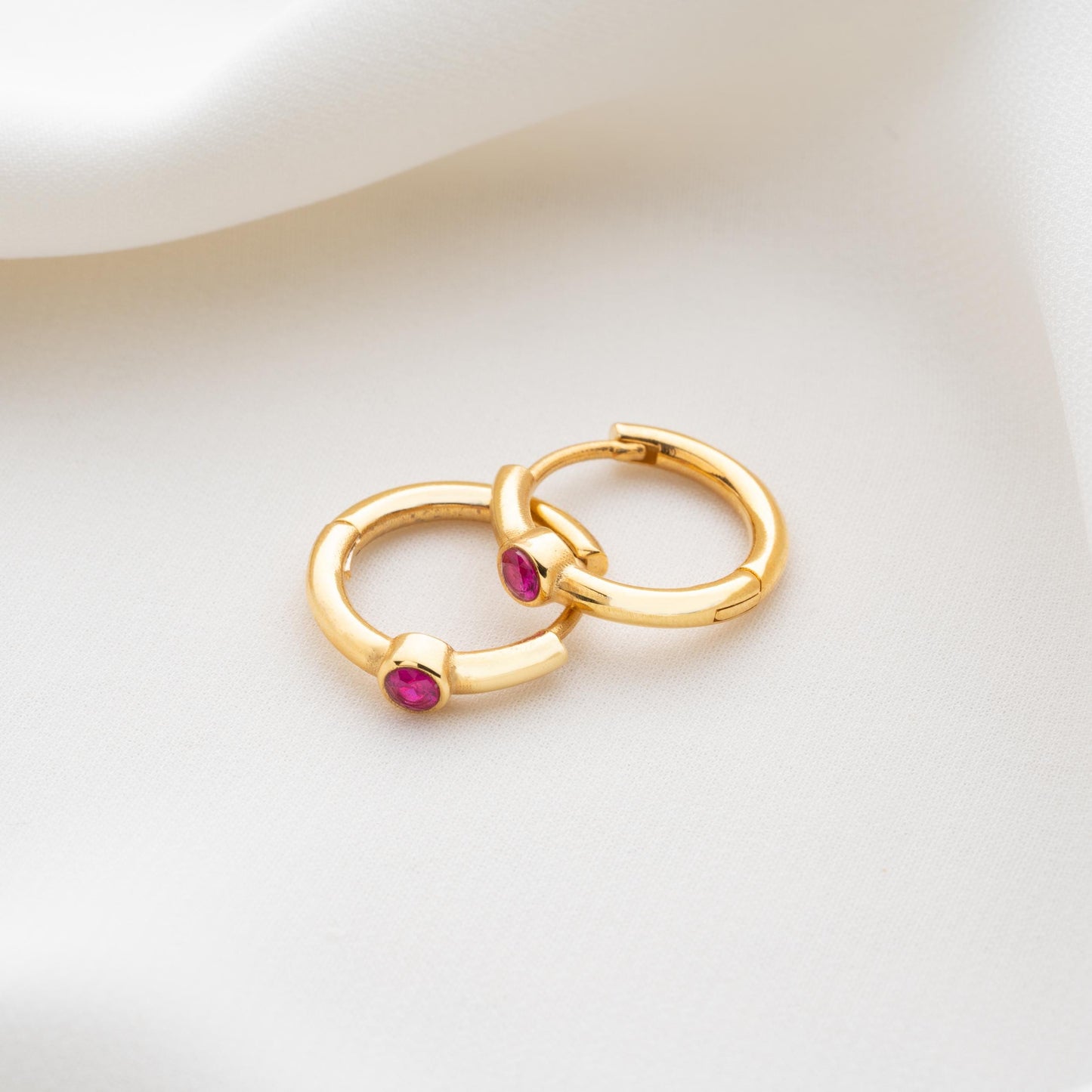 Gold Hoop Earrings, Silver Huggie Hoops, Small Statement Handmade Earrings, Bridal Bridesmaid Jewelry, Best Friend Gift, Gift for Her