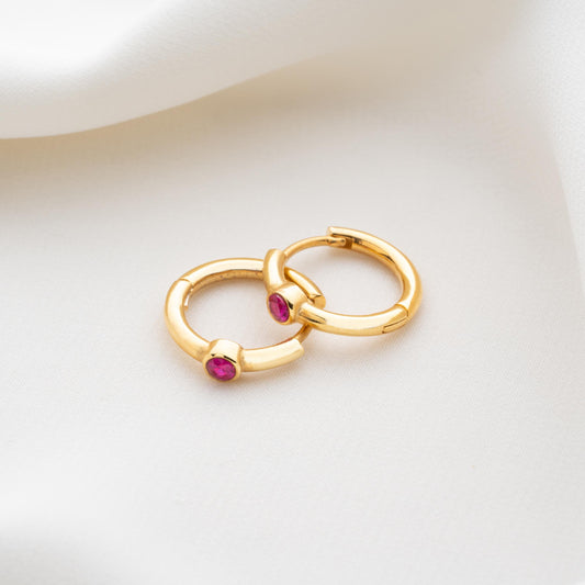 Gold Hoop Earrings, Silver Huggie Hoops, Small Statement Handmade Earrings, Bridal Bridesmaid Jewelry, Best Friend Gift, Gift for Her