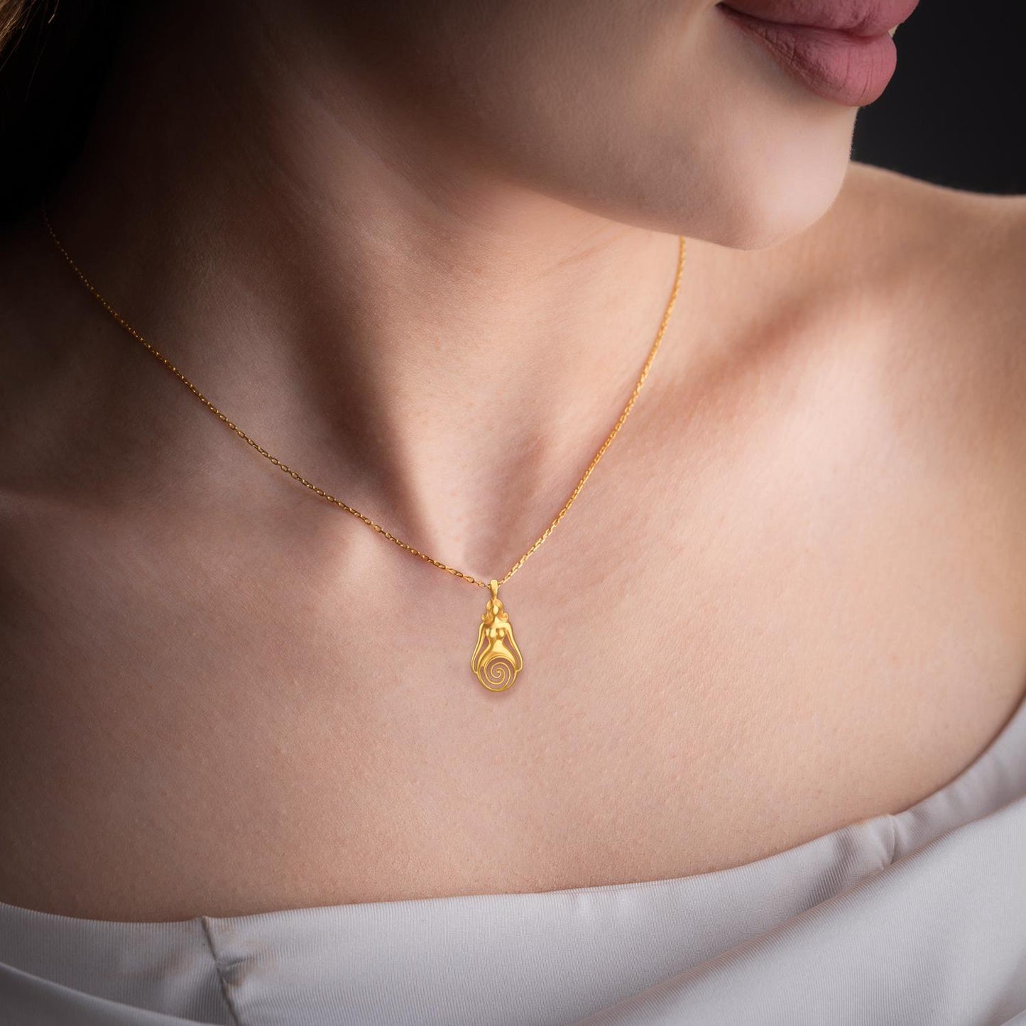 Spiral Goddess Necklace,Hecate Pendant,Aphrodite Charm,Witchy Jewelry,Handmade Personalized Necklace,Yoga Pendant,Birthday &Anniversary Gift