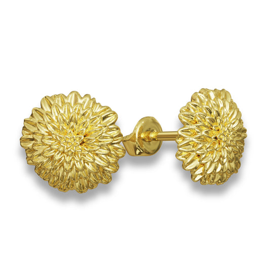 Chrysanthemum Earrings,Unique Earrings,Floral Stud Earrings,Sterling Silver,Handcrafted Gifts,Keepsake Gift,Silver Earring Set,Woman Gift