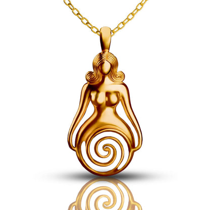 Spiral Goddess Necklace,Hecate Pendant,Aphrodite Charm,Witchy Jewelry,Handmade Personalized Necklace,Yoga Pendant,Birthday &Anniversary Gift