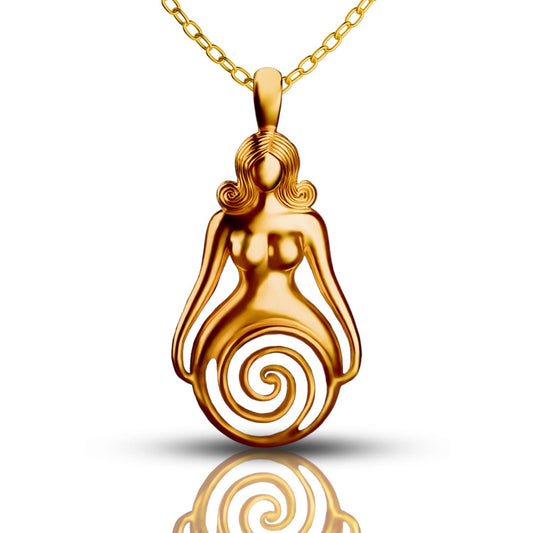 Spiral Goddess Necklace,Hecate Pendant,Aphrodite Charm,Witchy Jewelry,Handmade Personalized Necklace,Yoga Pendant,Birthday &Anniversary Gift