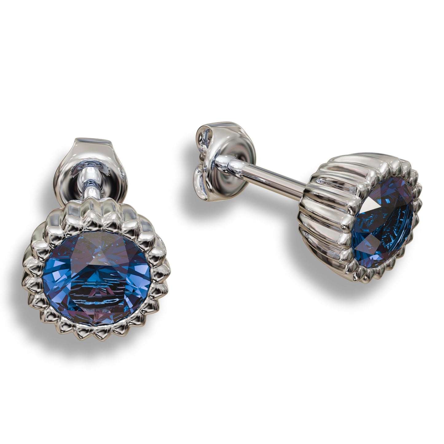 Blue Topaz Earrings,Silver Stud Earrings,Gemstone Earrings,Birthstone Earrings,Blue Earrings,Birthstone Jewelry,Gift for Her,Bridesmaid Gift